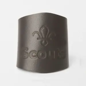 Scout Plain Embossed Leather Woggle