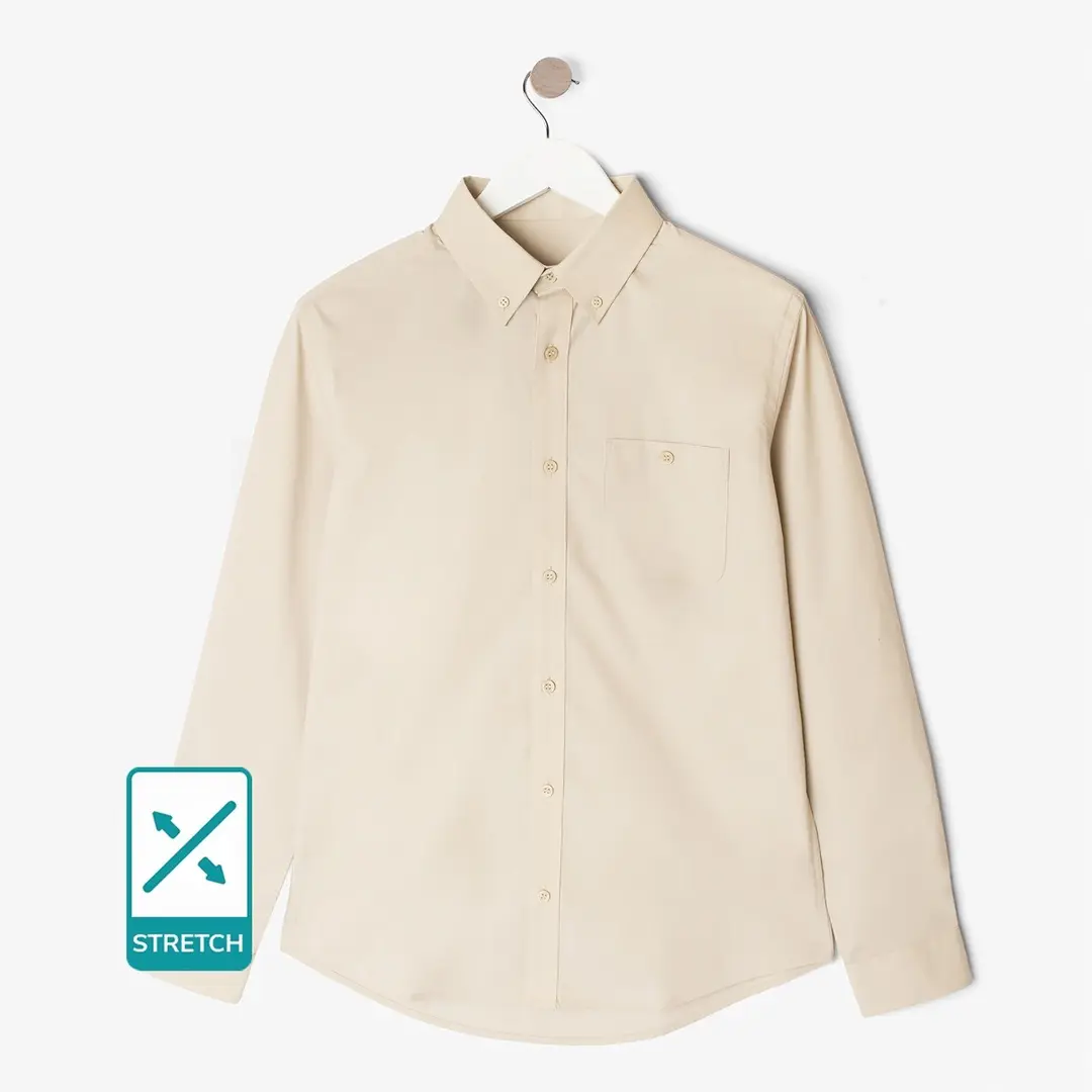 Adult Long Sleeve Uniform Shirt - with Stretch